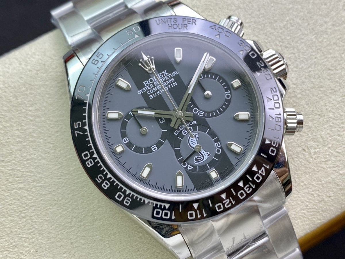 CLASSIC 40MM BLACK CERAMIC BEZEL CUSTOM SPECIAL DIAL CHRONOGRAPH WATCH