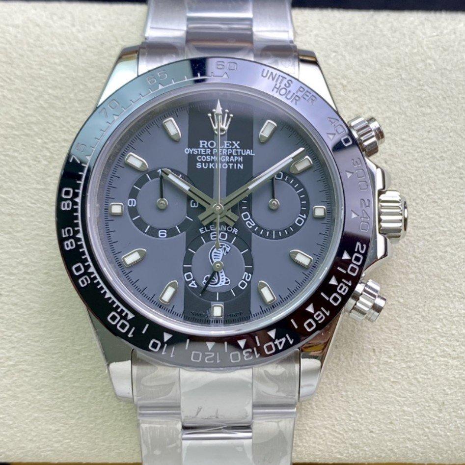 CLASSIC 40MM BLACK CERAMIC BEZEL CUSTOM SPECIAL DIAL CHRONOGRAPH WATCH