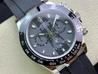 CLASSIC 40MM BLACK CERAMIC BEZEL CUSTOM SPECIAL DIAL RUBBER STRAP CHRONOGRAPH WATCH