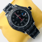 CLASSIC 40MM BLACK PVD RED ACCENT WATCH