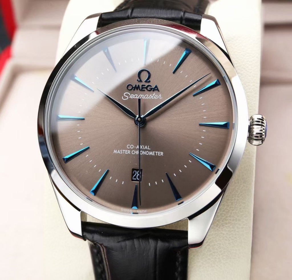 VARELLO CLASSIC 41MM CO-AXIAL GREY DIAL LEATHER STRAP