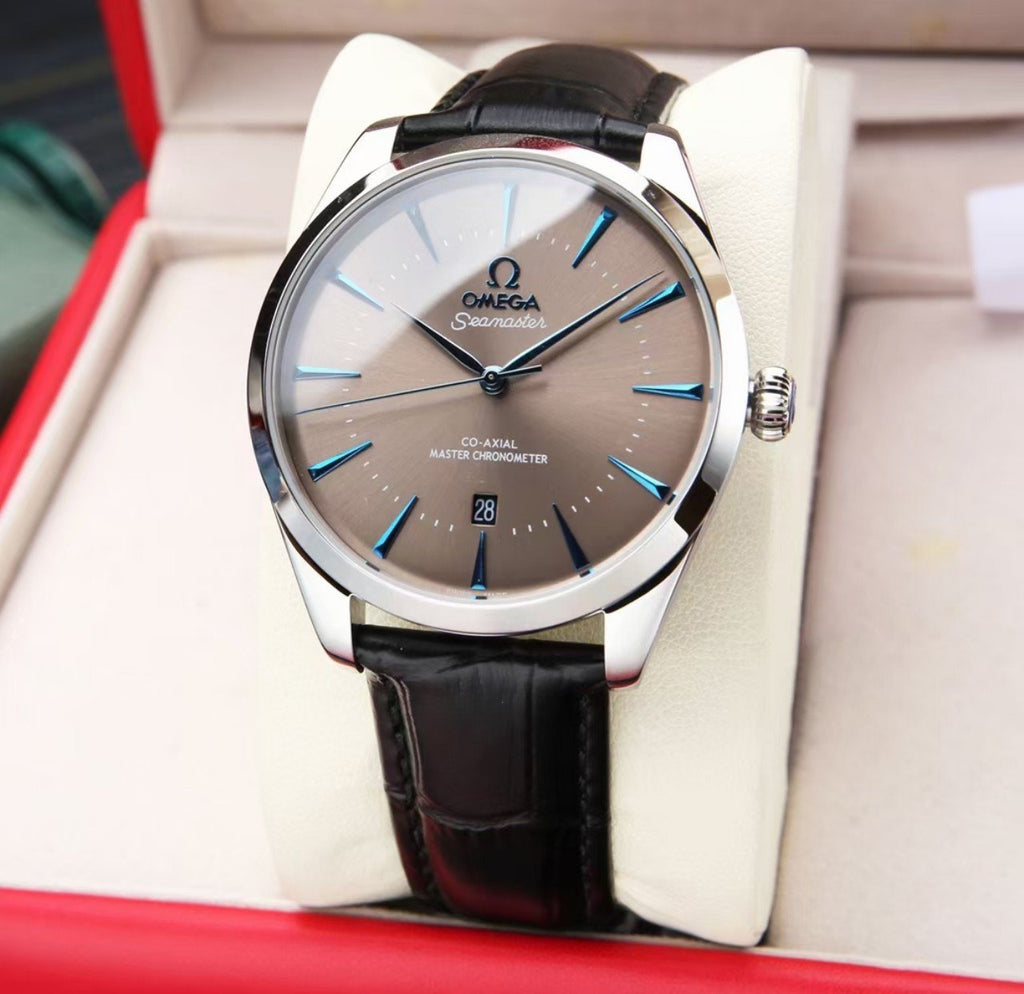 VARELLO CLASSIC 41MM CO-AXIAL GREY DIAL LEATHER STRAP