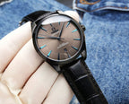 VARELLO CLASSIC 41MM CO-AXIAL GREY DIAL LEATHER STRAP