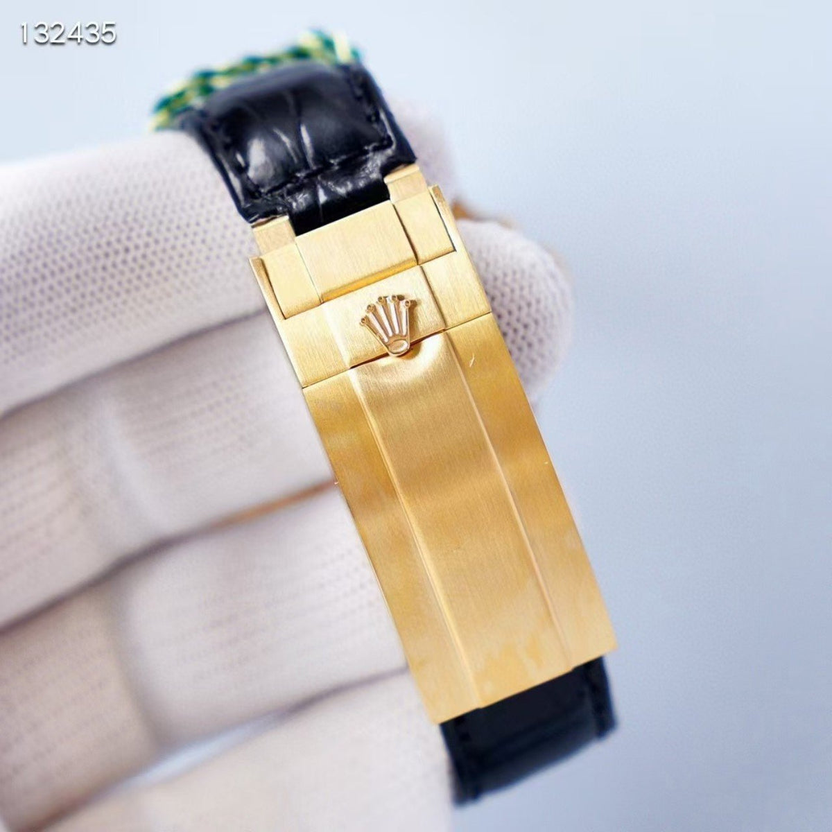 CLASSIC 41MM GOLD-TONE CASE LEATHER STRAP DIVE WATCH