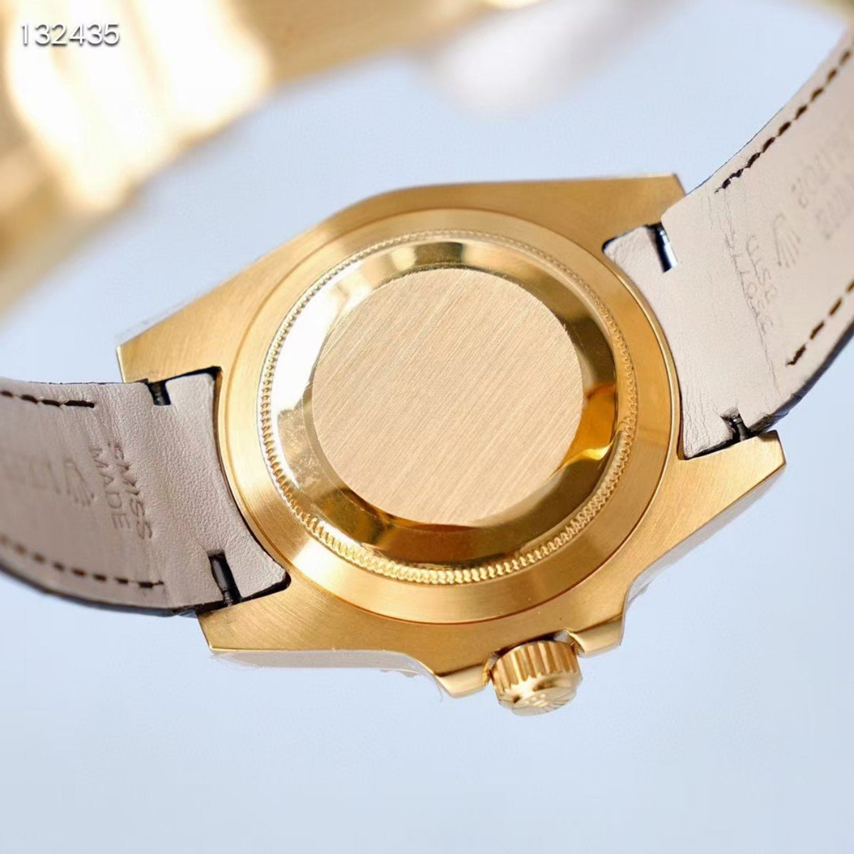 CLASSIC 41MM GOLD-TONE CASE LEATHER STRAP DIVE WATCH