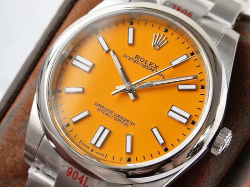 CLASSIC  41 STAINLESS STEEL YELLOW DIAL