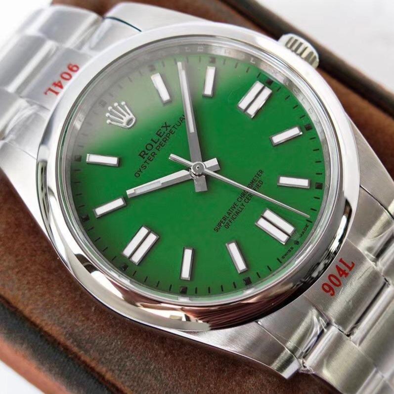CLASSIC  41 STAINLESS STEEL GREEN DIAL