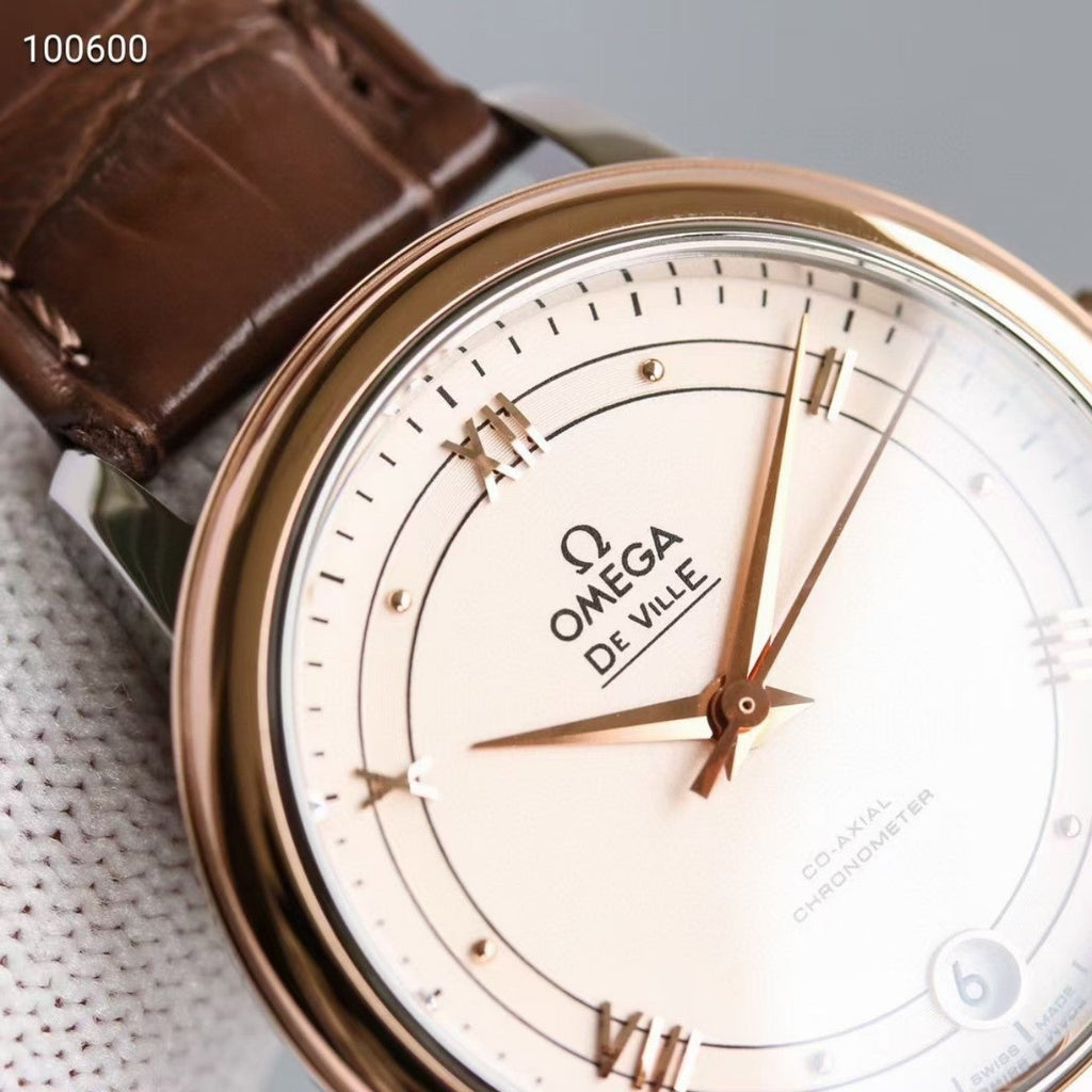 VARELLO CLASSIC PRESTIGE 36MM ROSE GOLD CASE WHITE DIAL