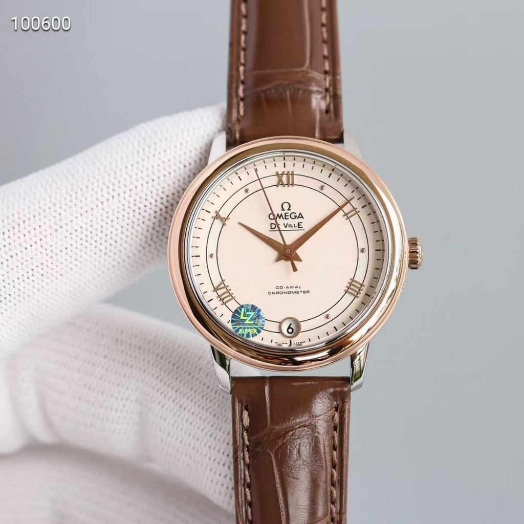 VARELLO CLASSIC PRESTIGE 36MM ROSE GOLD CASE WHITE DIAL