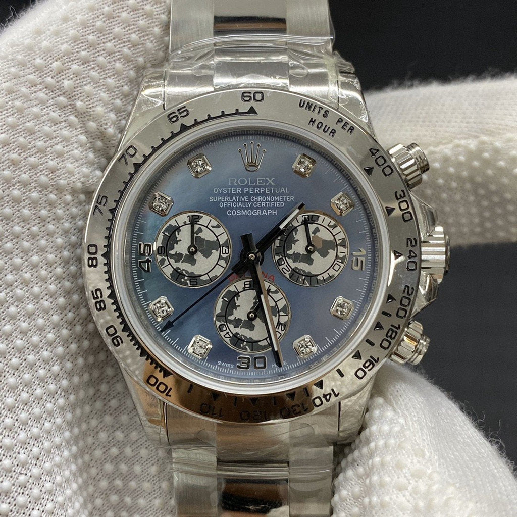 CLASSIC STAINLESS STEEL MOP DIAL DIAMOND NUMERAL WATCH
