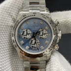 CLASSIC STAINLESS STEEL MOP DIAL DIAMOND NUMERAL WATCH