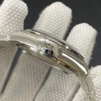 CLASSIC STAINLESS STEEL MOP DIAL DIAMOND NUMERAL WATCH