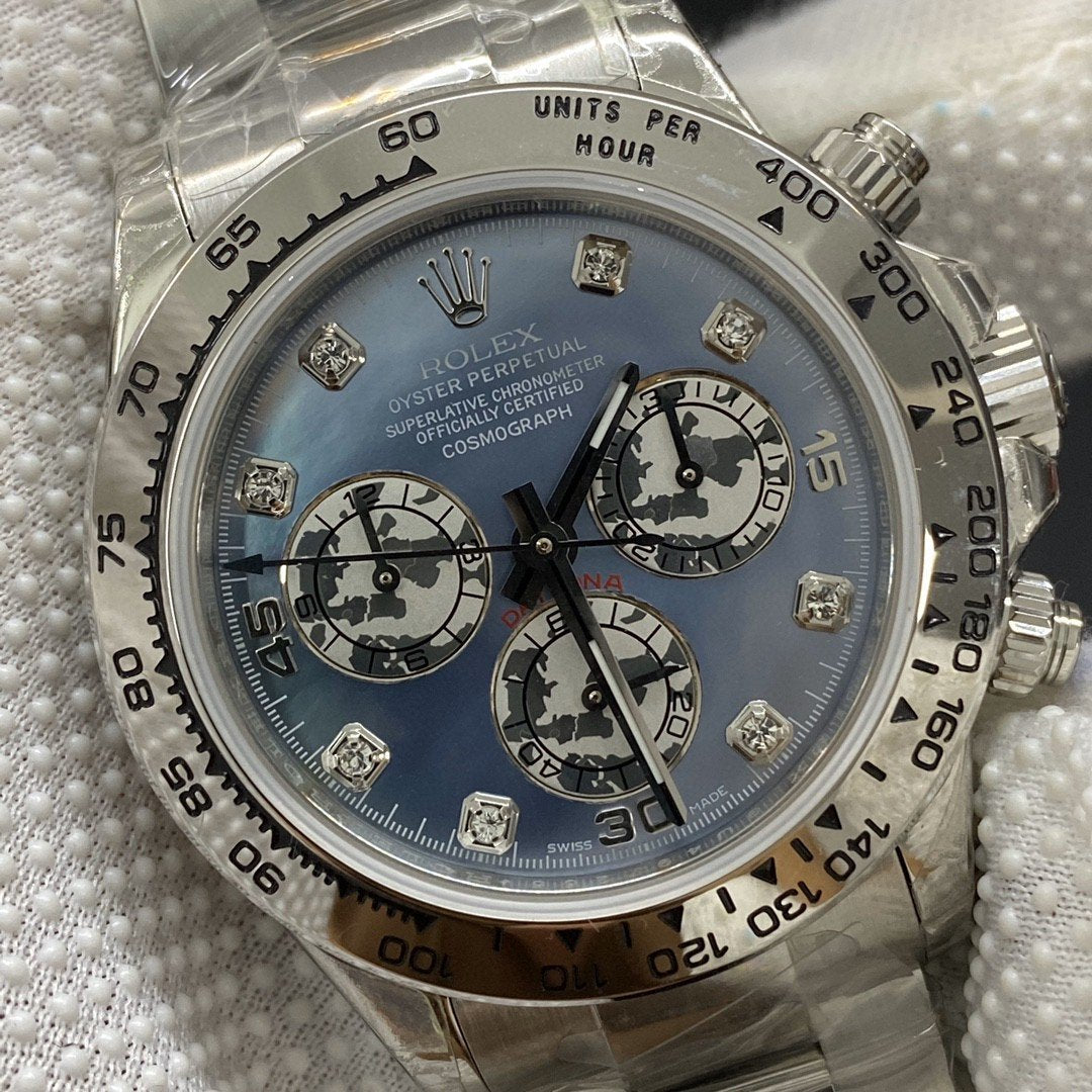 CLASSIC STAINLESS STEEL MOP DIAL DIAMOND NUMERAL WATCH