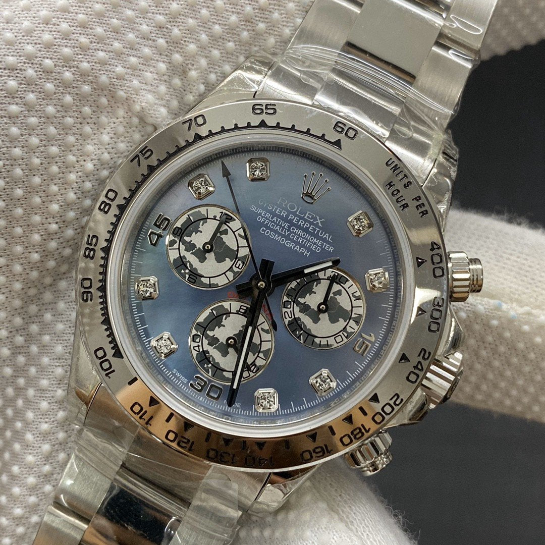 CLASSIC STAINLESS STEEL MOP DIAL DIAMOND NUMERAL WATCH