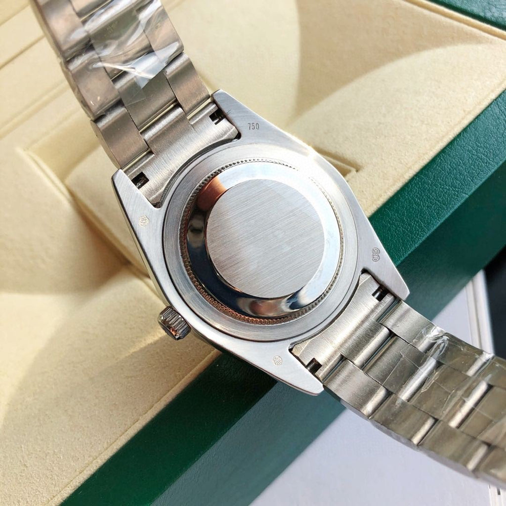 CLASSIC 41MM SMOOTH BEZEL STAINLESS STEEL DIAMOND NUMERAL WATCH