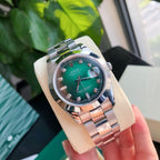 CLASSIC 41MM SMOOTH BEZEL STAINLESS STEEL DIAMOND NUMERAL WATCH
