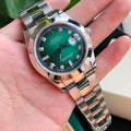CLASSIC 41MM SMOOTH BEZEL STAINLESS STEEL DIAMOND NUMERAL WATCH