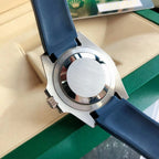 CLASSIC DATE 41MM BLUE BEZEL RUBBER STRAP DIVE WATCH