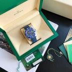 CLASSIC DATE 41MM BLUE BEZEL RUBBER STRAP DIVE WATCH