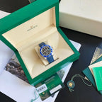 CLASSIC DATE 41MM BLUE BEZEL BLACK DIAL RUBBER STRAP DIVE WATCH