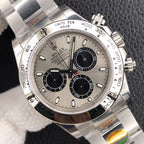 CLASSIC STAINLESS STEEL GREY RACING DIAL CHRONOGRAPH WATCH