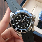 CLASSIC DATE 40MM CERAMIC BEZEL RUBBER STRAP DIVE WATCH