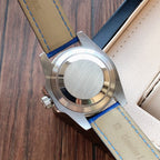 CLASSIC DATE 40MM CERAMIC BEZEL LEATHER STRAP DIVE WATCH