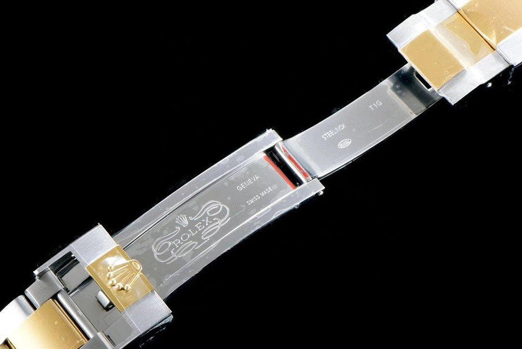 CLASSIC GOLD-TONE STEEL MOP DIAL DIAMOND NUMERAL WATCH