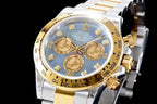 CLASSIC GOLD-TONE STEEL MOP DIAL DIAMOND NUMERAL WATCH