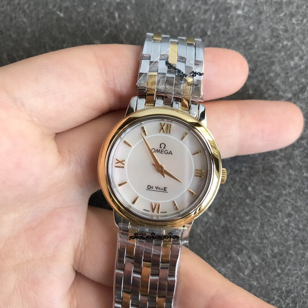 VARELLO CLASSIC PRESTIGE 27MM QUARTZ GOLD STEEL MOP DIAL
