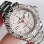 CLASSIC STAINLESS STEEL WHITE DIAL WATCH