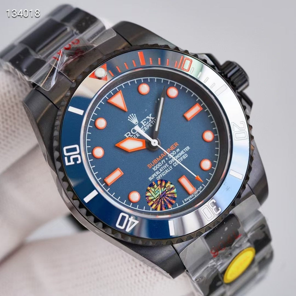 CLASSIC DATE BLUE & RED BEZEL DIVE WATCH
