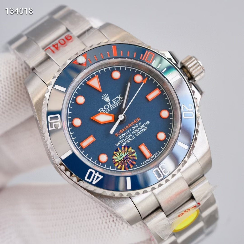 CLASSIC DATE BLUE & RED BEZEL DIVE WATCH