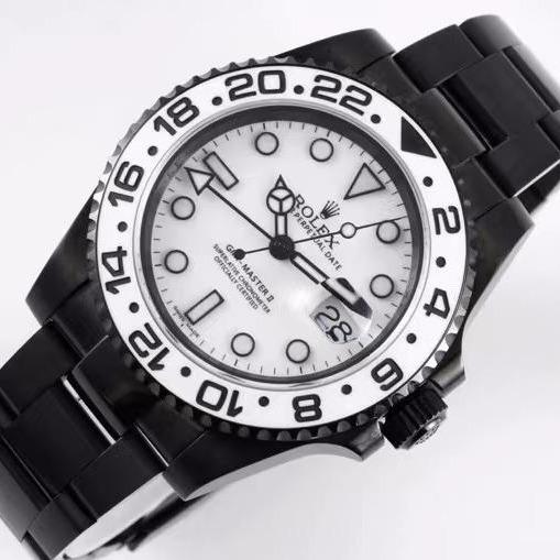 CLASSIC GMT BLACK & WHITE DIAL WATCH