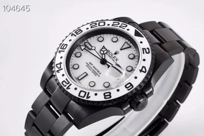 CLASSIC GMT BLACK & WHITE DIAL WATCH