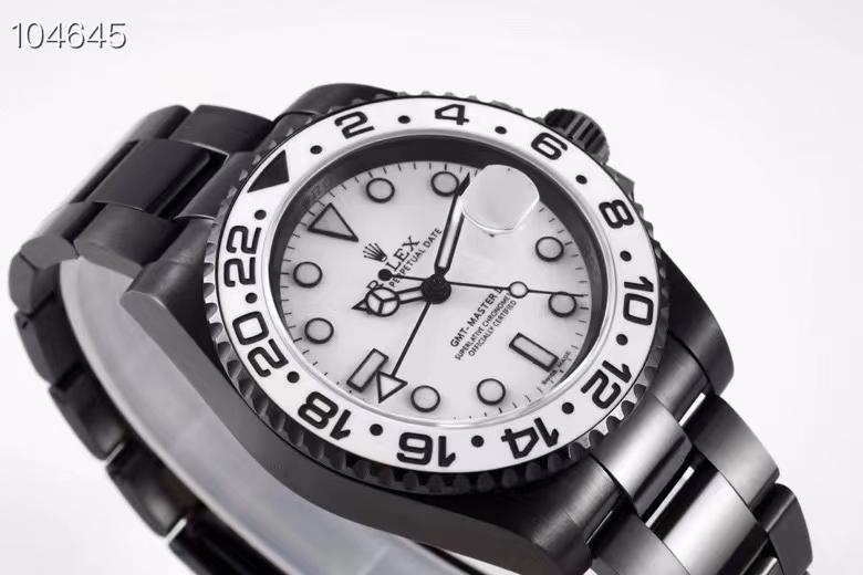 CLASSIC GMT BLACK & WHITE DIAL WATCH
