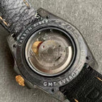 CLASSIC CUSTOM CARBON FIBER CREAM DIAL GMT WATCH
