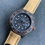 CLASSIC CUSTOM CARBON FIBER ROSE GOLD-TONE GMT WATCH