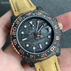 CLASSIC CUSTOM CARBON FIBER ROSE GOLD-TONE GMT WATCH