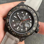 CLASSIC CUSTOM CARBON FIBER GREY GMT WATCH